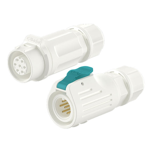 EW LP12 7 Pin White Waterproof Wire Connectors