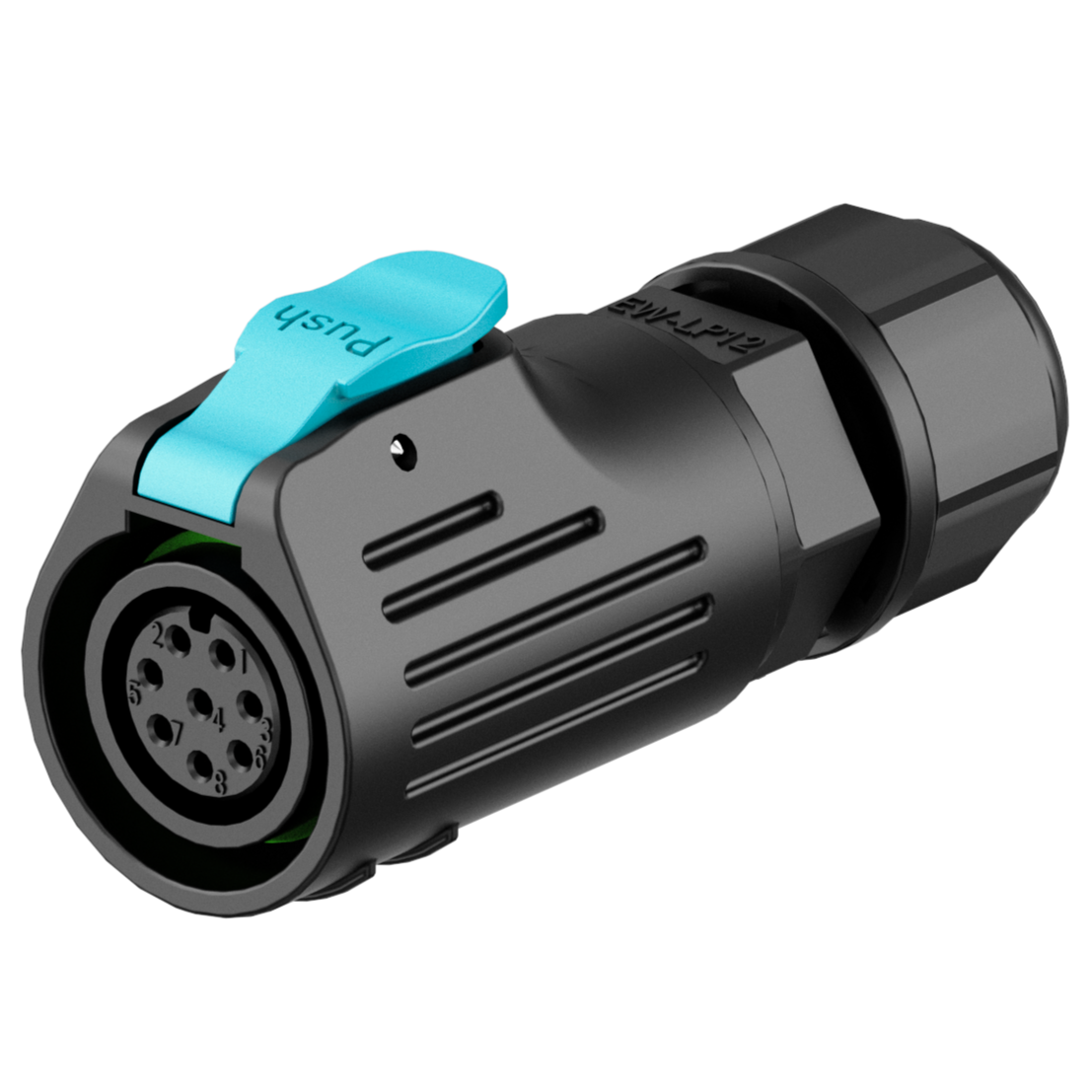 EW LP12 8 Pin Electrical Industrial Waterproof Connectors