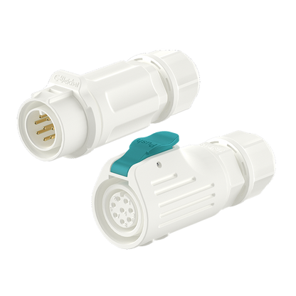 EW LP12 8 Pin White Waterproof M12 Connector