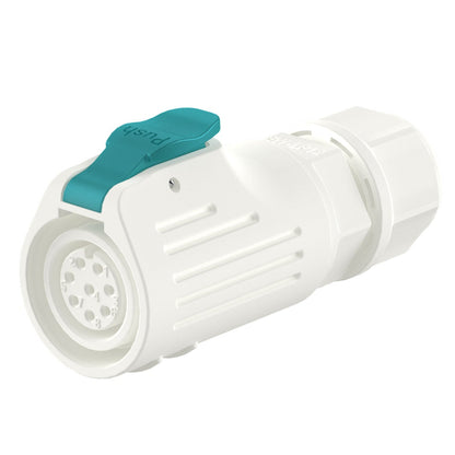 EW LP12 8 Pin White Waterproof M12 Connector