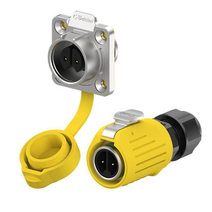 EW LP16 2 Pin Waterproof Aviation Plug Flange