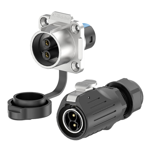 LP20 2 Pin Flange Screwless Quick Wiring Waterproof Industrial Connector