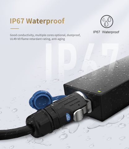 EW LP24 Panel Waterproof USB Connectors Plastic