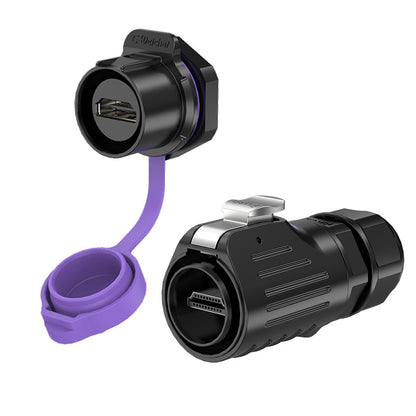 EW LP24 HDMI Panel Waterproof Connectors Plastic