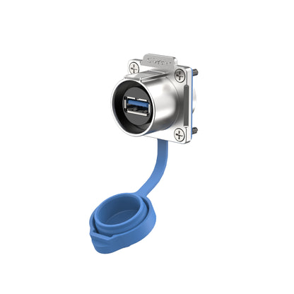 EW LP24 USB Waterproof Connectors Flange Metal