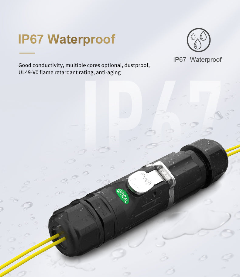 EW LP24 FIBER Waterproof Connectors Flange