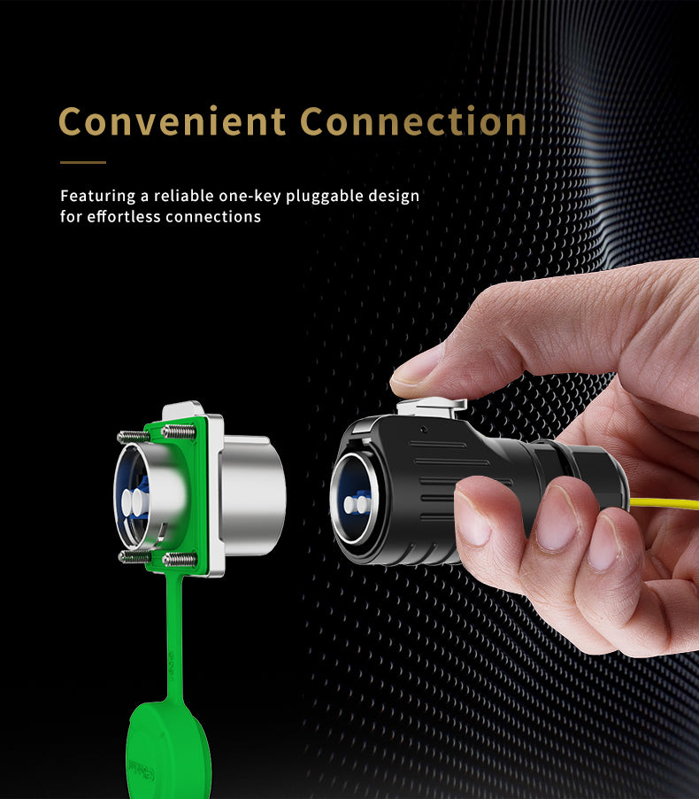 EW LP24 FIBER Waterproof Connectors Flange