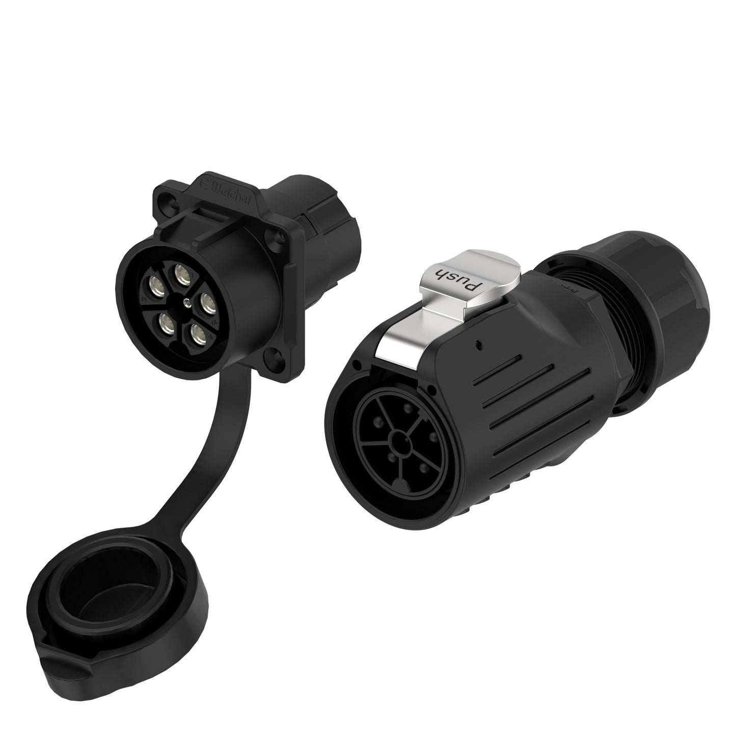 EW LP28 5 Pin Industrial Waterproof Connector Flange