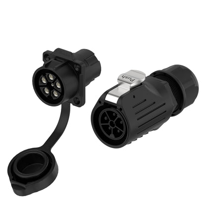 EW LP28 5 Pin Industrial Waterproof Connector Flange