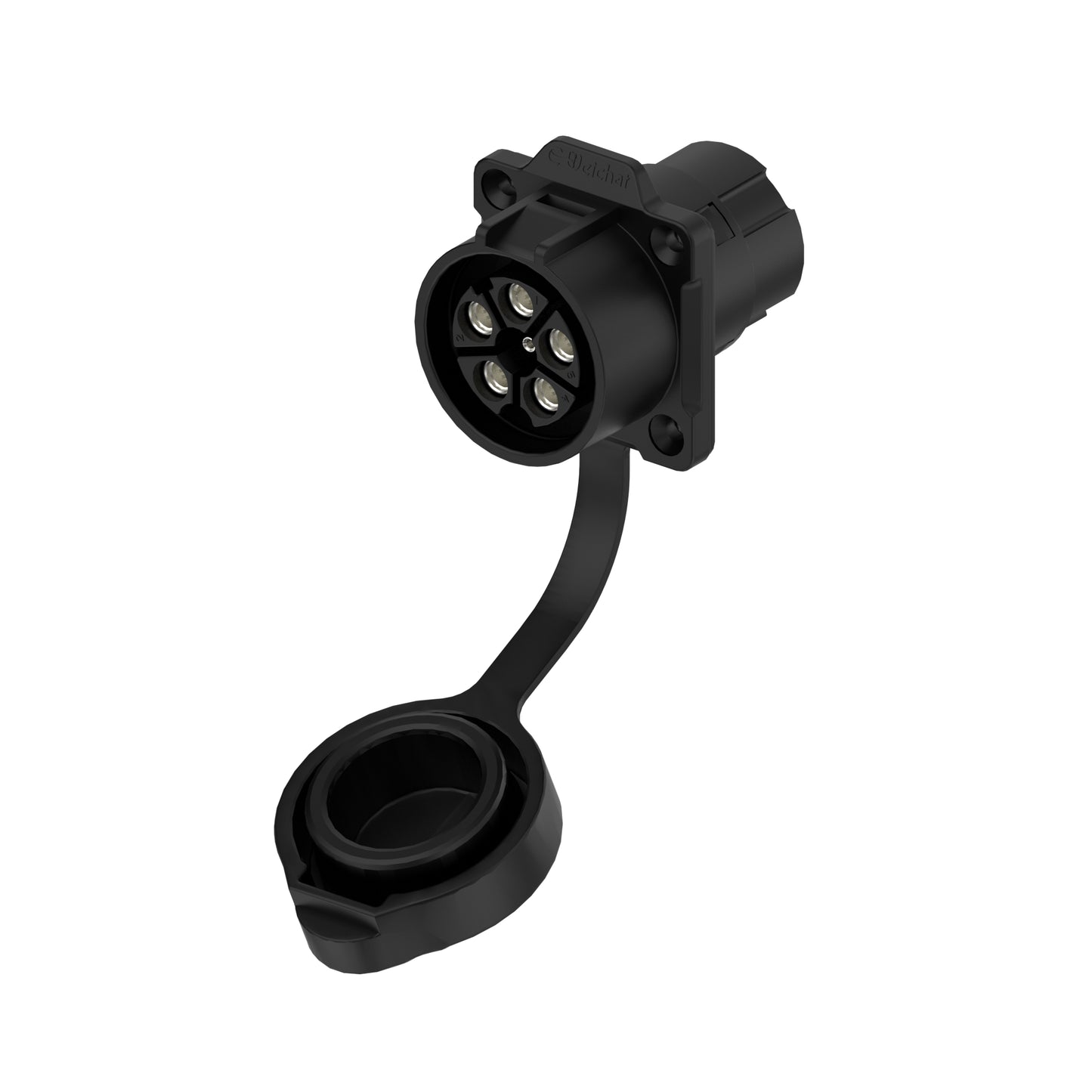 EW LP28 5 Pin Industrial Waterproof Connector Flange