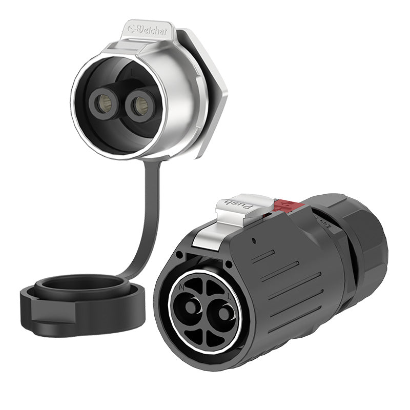LP32 2 Pin Panel Mount Waterproof Connectors IP68 Circular Plug Socket