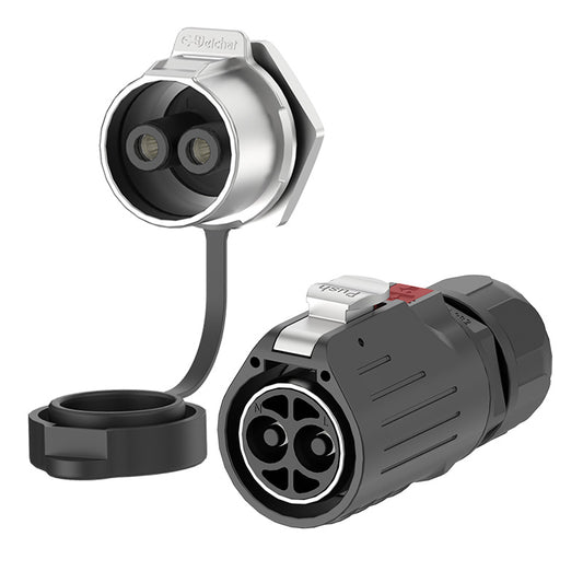 LP32 2 Pin Panel Mount Waterproof Connectors IP68 Circular Plug Socket