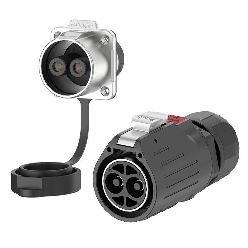 LP32 2 Pin IP68 Circular Connector Electrical Flange Industrial Connector