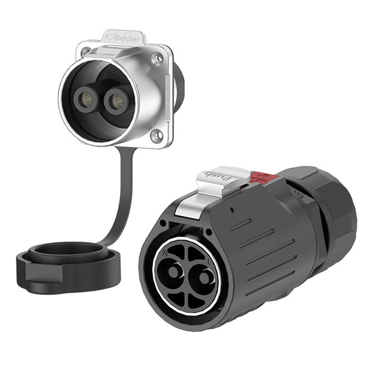 LP32 2 Pin IP68 Circular Connector Electrical Flange Industrial Connector
