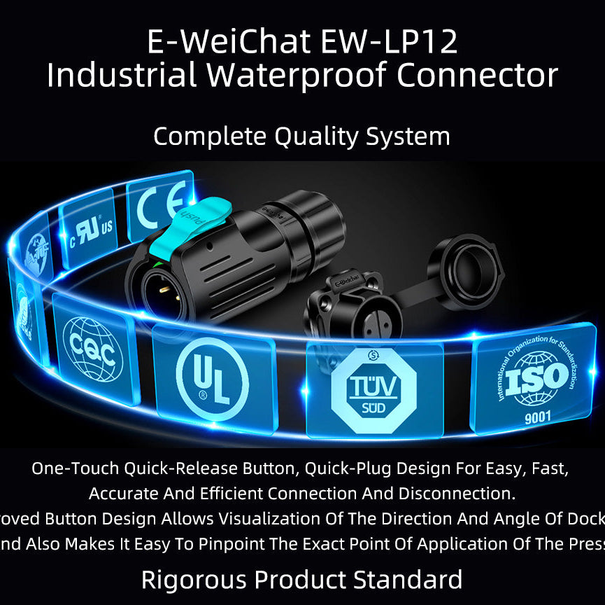 EW LP12 2 Pin Flange Electrical Waterproof Connectors