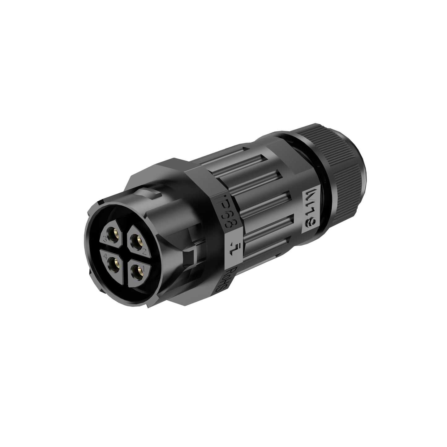 EW M19 4 Pins Plug Water Proof Connector With Cable