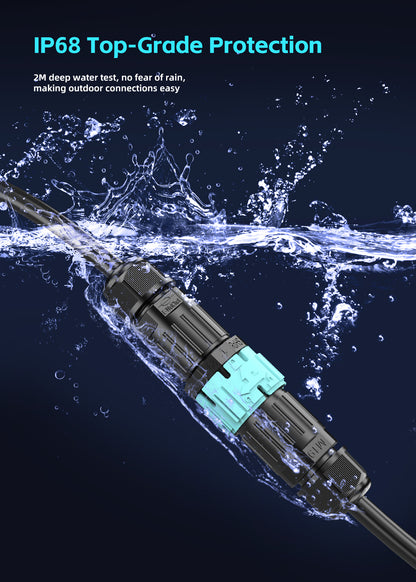 EW M19 4 Pins Plug Water Proof Connector With Cable