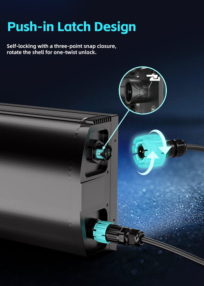 EW M19 4 Pins Plug Water Proof Connector With Cable