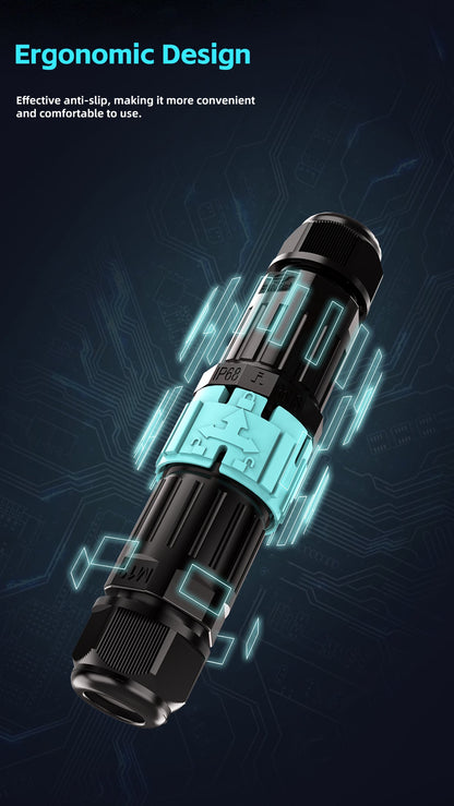 EW M19 4 Pins Plug Water Proof Connector With Cable