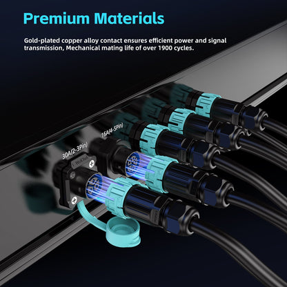 EW M23 3Pin Waterproof Outdoor Cable Connector