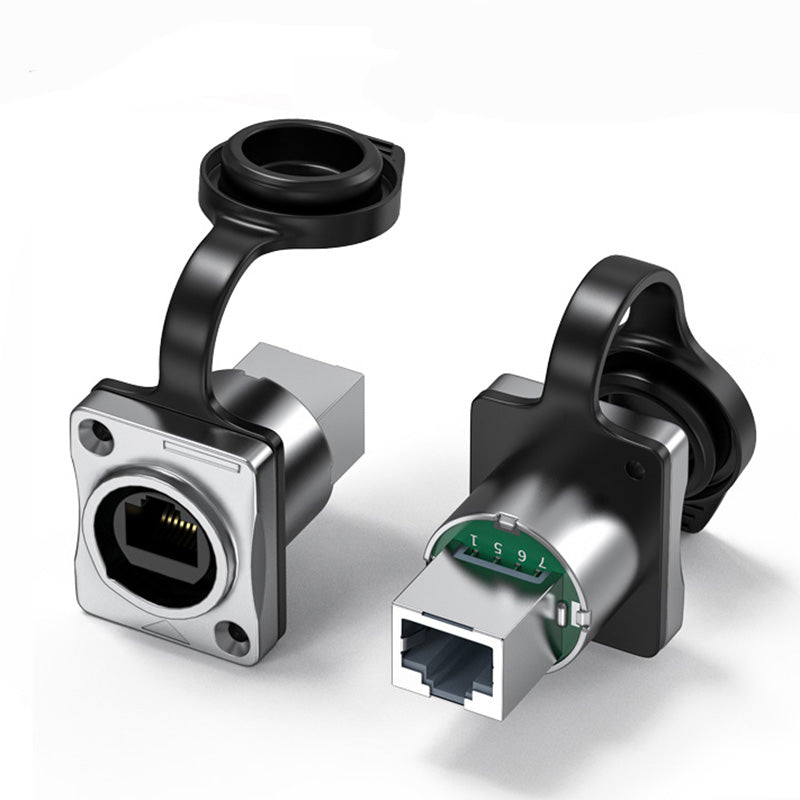 ER-RJ45 Waterproof Signal Data Connectors IP68 CAT6 Jack