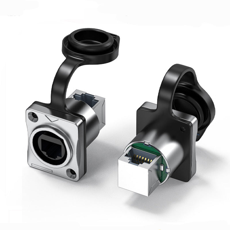 ER-RJ45 Waterproof Signal Data Connectors IP68 CAT6 Jack