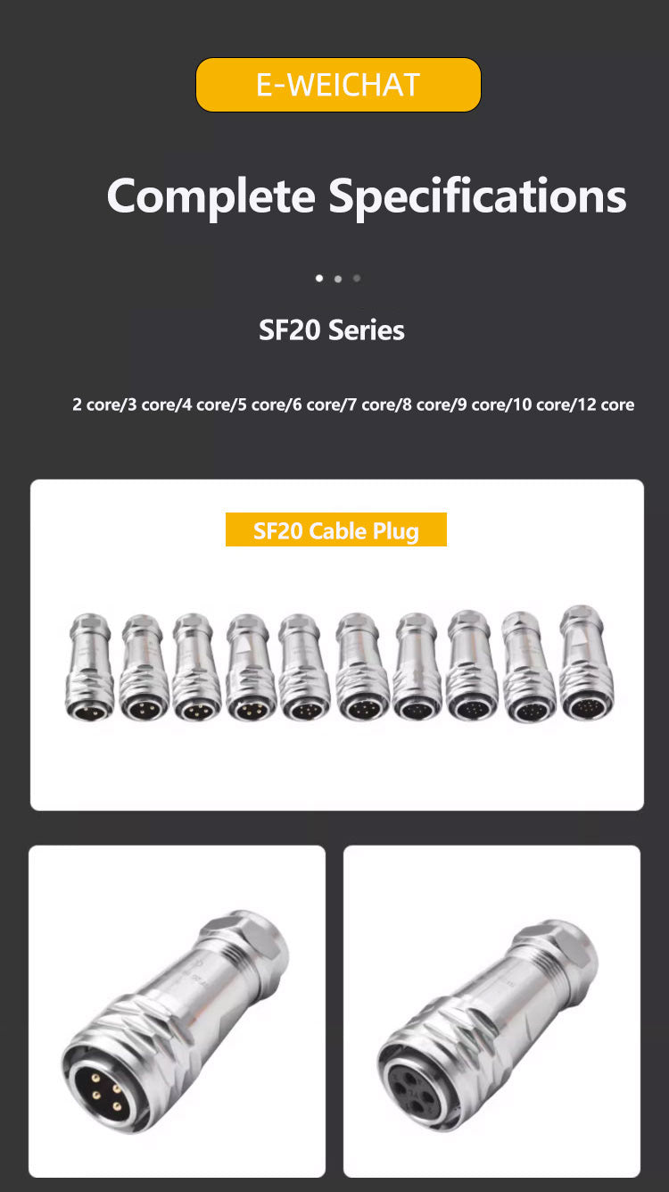 EW SF20 2 Pin Panel Mount Power Connector