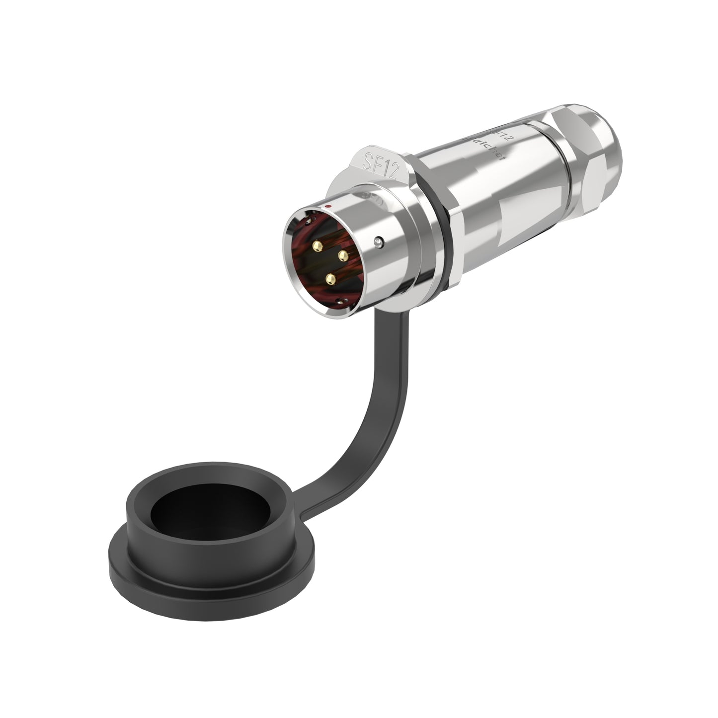 EW SF12 3 Pin Circular Plug Connector Metal