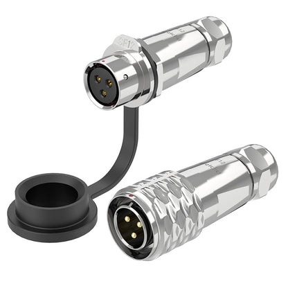 EW SF12 3 Pin Circular Plug Connector Metal