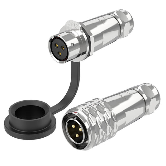EW SF12 3 Pin Circular Plug Connector Metal