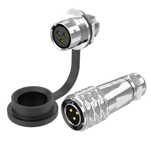 EW SF12 3 Pin Panel Mount Power Connector Metal