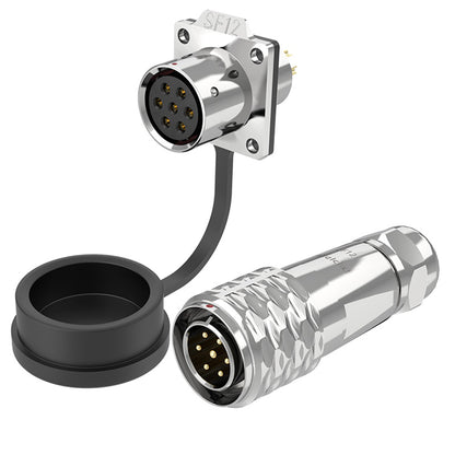 EW SF12 7 Pin Circular Plug Socket Flange Metal