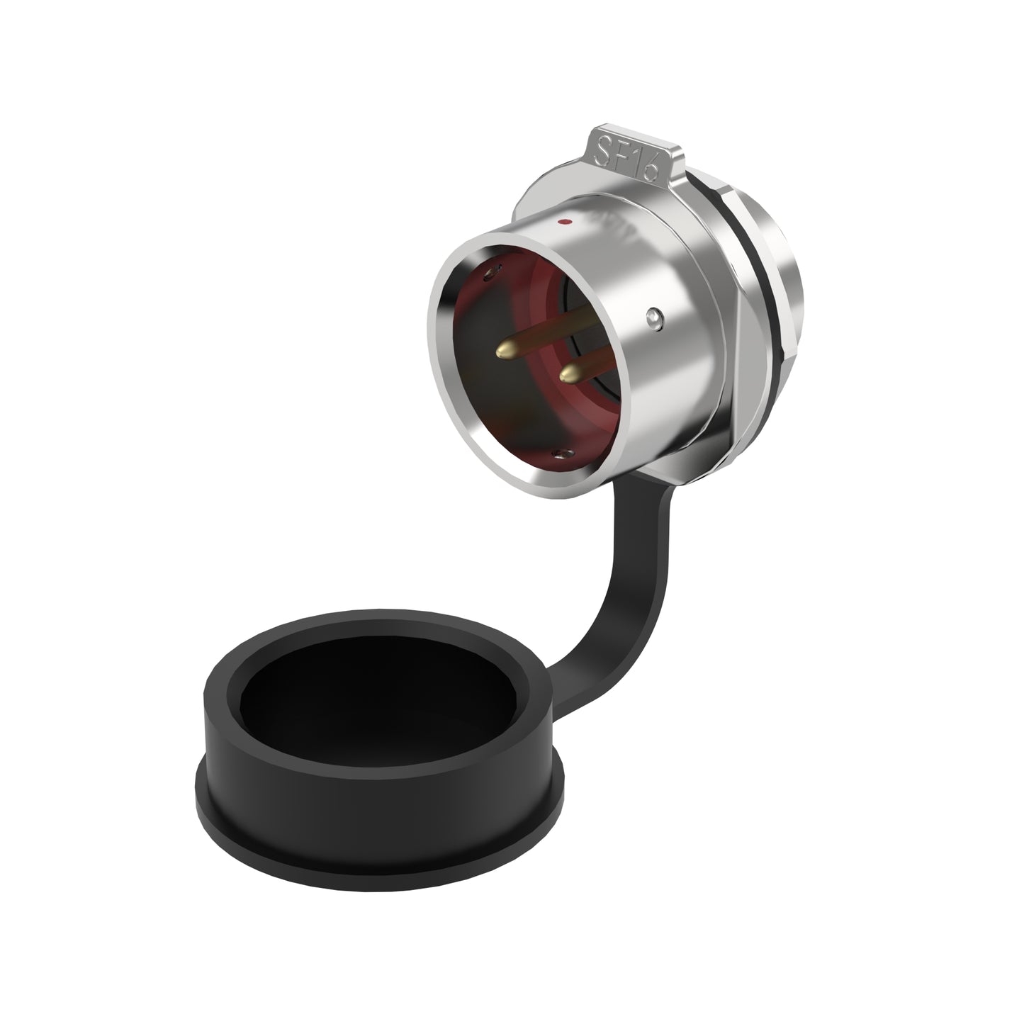 EW SF16 2 Pin Circular Connector Panel Metal
