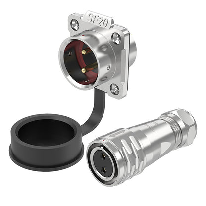 EW SF20 2 Pin Waterproof Plug Connectors Flange