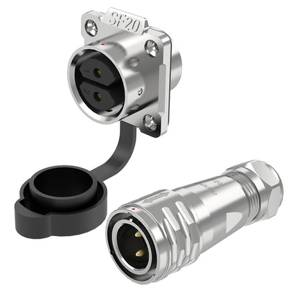 EW SF20 2 Pin Waterproof Plug Connectors Flange