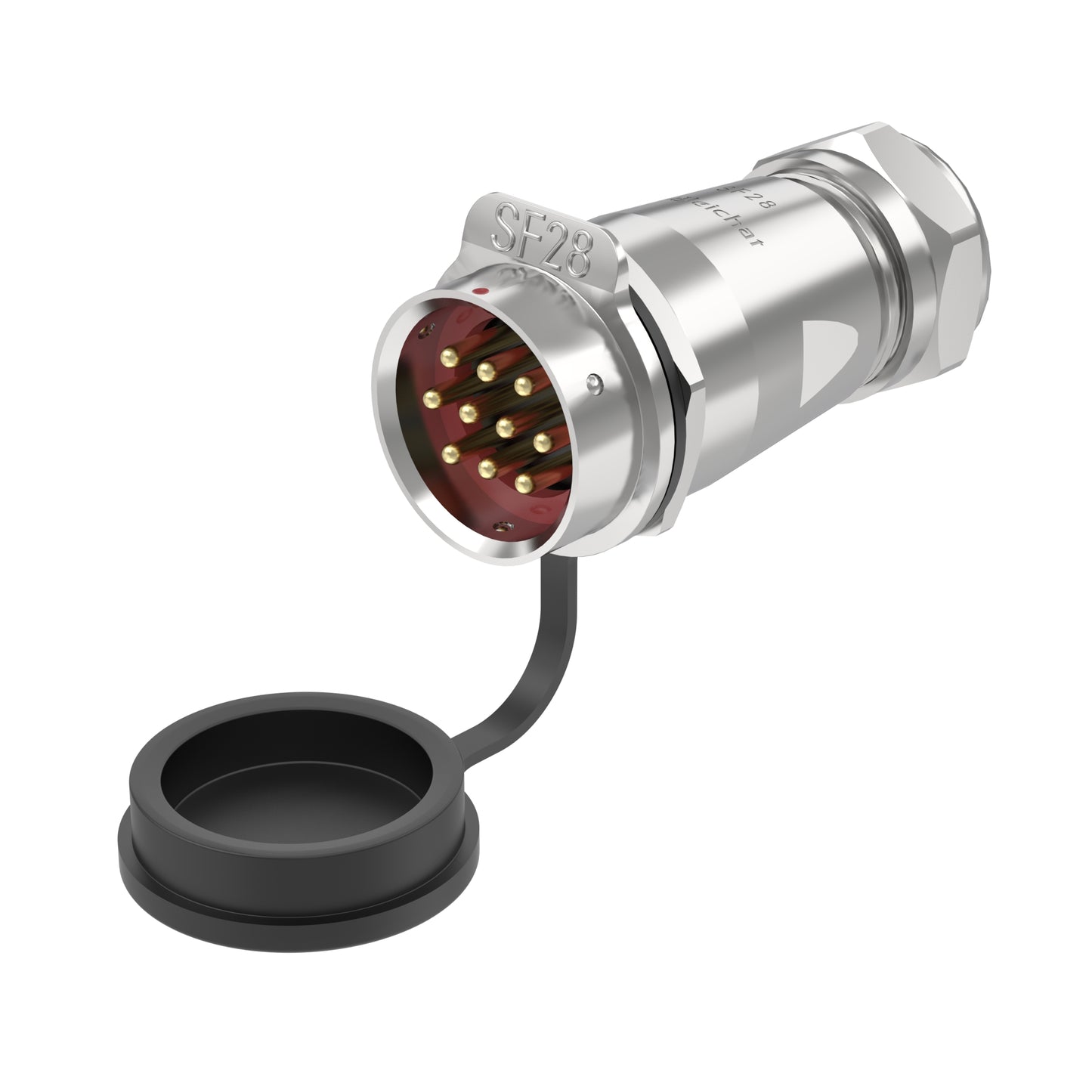 EW SF28 10 Pin Circular Plug Socket Metal