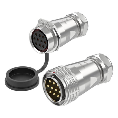 EW SF28 10 Pin Circular Plug Socket Metal