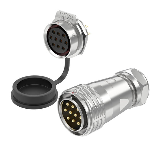 EW SF28 10 Pin Panel Mount Power Connector Metal