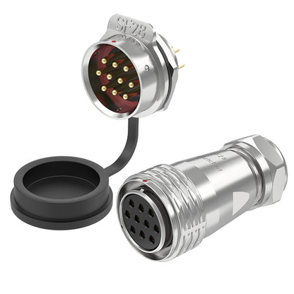 EW SF28 10 Pin Panel Mount Power Connector Metal