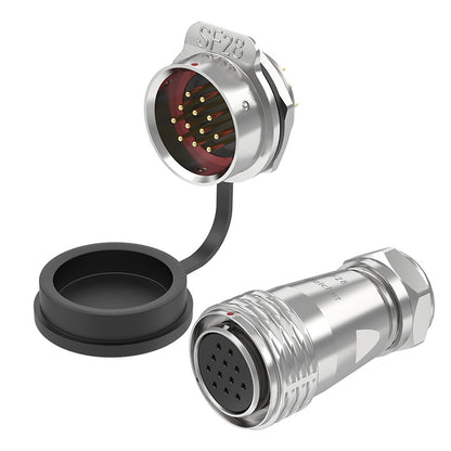 EW SF28 12 Pin Panel Mount Power Connector Metal