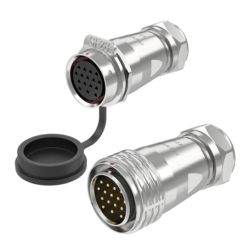 EW SF28 16 Pin Circular Plug Socket Aviation Connector Metal