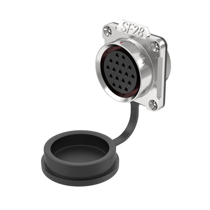 EW SF28 18 Pin Circular Connector Electrical Flange Metal