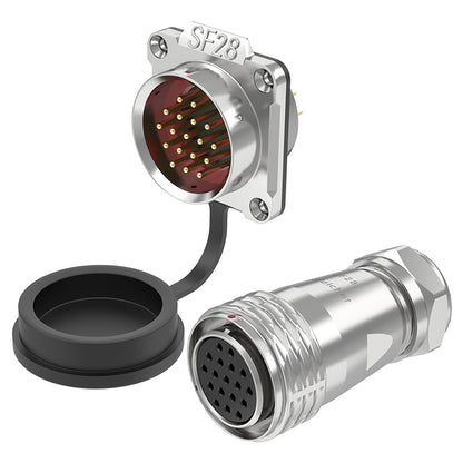 EW SF28 18 Pin Circular Connector Electrical Flange Metal