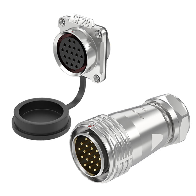 Connecteur circulaire EW SF28 18 broches à bride électrique en métal