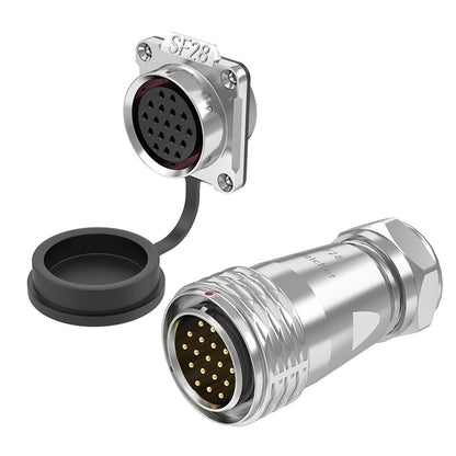 EW SF28 18 Pin Circular Connector Electrical Flange Metal
