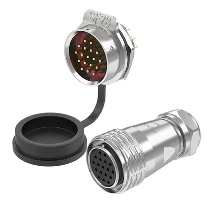 EW SF28 18 Pin Panel Mount Power Connector Metal