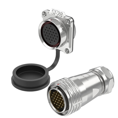 EW SF28 26 Pin Circular Connector Electrical Flange Metal