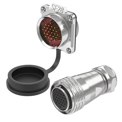 EW SF28 26 Pin Circular Connector Electrical Flange Metal