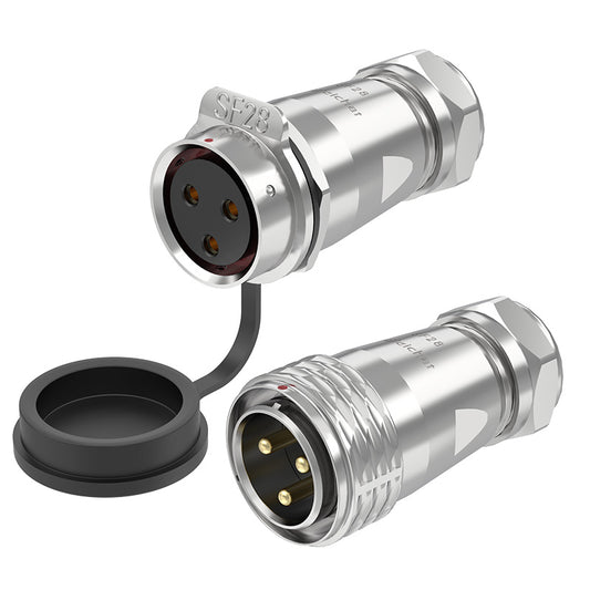 EW SF28 3 Pin Circular Plug Socket Aviation Plug Metal