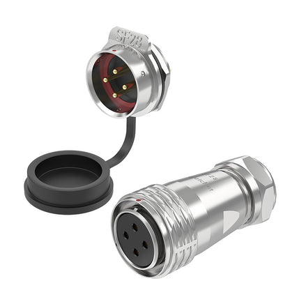 EW SF28 4 Pin Panel Mount Power Connector Metal